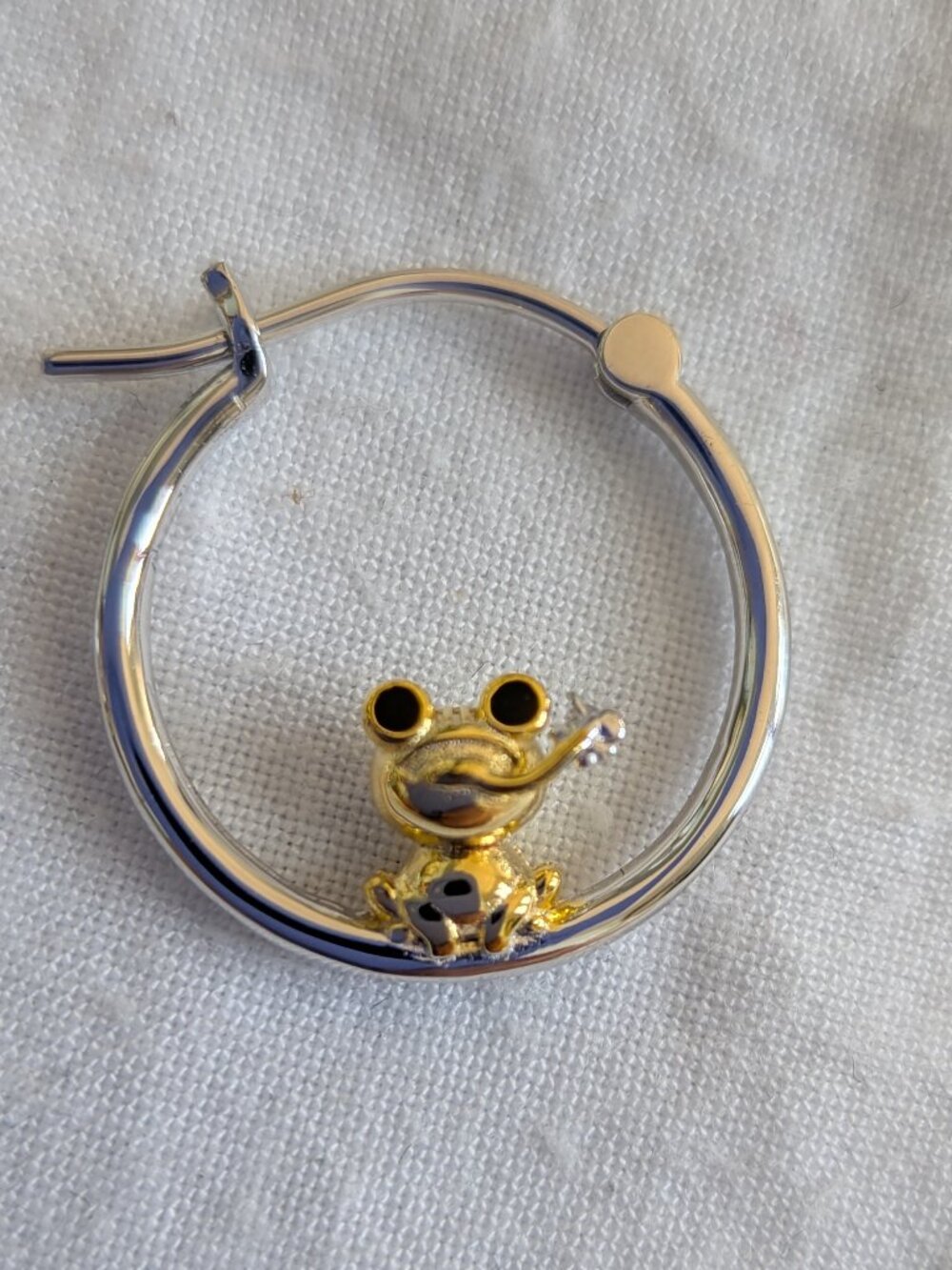 🌸 Brand New Frog Mini Hoop Earrings in Silver (+ Gold Frog) by ISHREEY